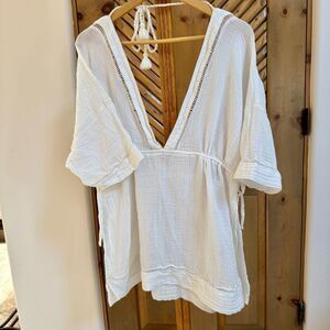 Abercrombie & Fitch one size white cotton swim cover up
